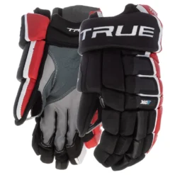 TRUE XC7 Hockey Gloves - Junior -Warrior Sales Shop true xc7 hockey gloves junior black red